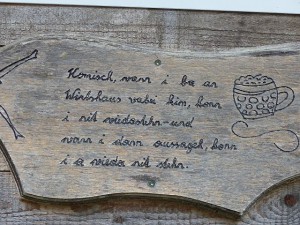 spruch am wegweiser zum schäffer